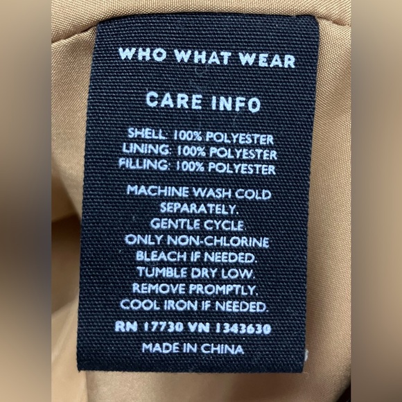 Who What Wear Gold Leopard Print Puffer Jacket Size Small - Picture 6 of 6